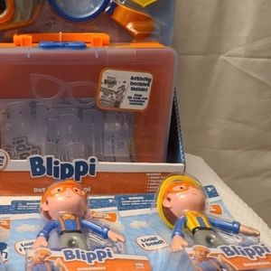 🆕️ Blippi Bundle set Detective case & 2 Bendables